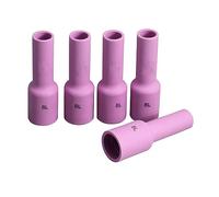 RIVERWELD TIG Gas Lens Alumina Nozzle Ceramic Cups Long Size 54N14L #8L 12.5mm Orifice for QQ300 PTA DB SR WP 17 18 26 TIG Welding Torch Pack of 5