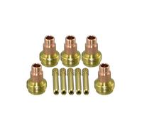 RIVERWELD TIG Gas Lens Stubby Collet Body 45V26S TIG Short Wedge Collet 4C332GS 3/32'' 2.4mm Kit for DB SR WP 17 18 26 TIG Welding Torch 10pcs