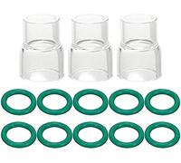 RIVERWELD TIG Glass Cup Clear Quartz Nozzles #12 20.0mm Orifice for PTA DB SR WP 9 17 18 20 25 26 TIG Welding Torch 13pcs