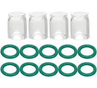 RIVERWELD TIG Glass Cup Clear Quartz Nozzles 53N61S 8# 12.5mm for PTA DB SR WP 9 17 18 20 25 26 TIG Welding Torch 14pcs