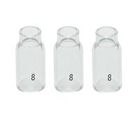 RIVERWELD TIG Glass Cups Clear Quartz Nozzle 54N14 8# 12.5mm, 54NQ-14-8# for SR WP 17 18 26 TIG Welding Torches Pack of 3