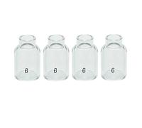 RIVERWELD TIG Quartz Nozzle Clear Glass Cup 53N60 6# 9.5mm 53NQ60-6# for SR WP 9 17 18 20 25 26 TIG Welding Torches Pack of 4