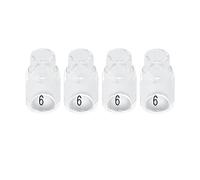 RIVERWELD TIG Quartz Nozzle Clear Glass Cups 13N10 6# 9.5mm 13NQ10-6# for SR WP 9 17 18 20 25 26 TIG Welding Torches Pack of 4