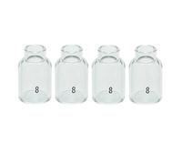 RIVERWELD TIG Quartz Nozzle Clear Glass Cups 53NQ61S 8# 12.5mm 53N61S for SR WP 9 17 18 20 25 26 TIG Welding Torches Pack of 4