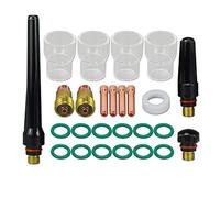 RIVERWELD TIG Stubby Gas Lens 17GL332 10N24S Quartz Nozzles #12 kit 26pcs