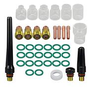 RIVERWELD TIG Stubby Gas Lens Collet 17GL 10N Quartz Nozzle 4-12# kit 39pcs