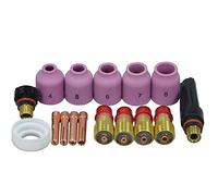 RIVERWELD TIG Stubby Gas Lens Collet Body 17GL 10N Ceramic Cup 53N 16pcs