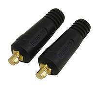 RIVERWELD TIG Welding Cable Panel Connector Plug DKJ10-25 200Amp with Black Colour Dinse-Style Quick Fitting Pack of 2