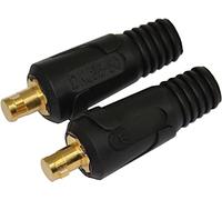 RIVERWELD TIG Welding Cable Panel Connector Plug DKJ35-50 315Amp with Black Color Dinse-Style Quick Fitting Pack of 2