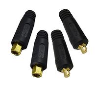 RIVERWELD TIG Welding Cable Panel Connector Plug & Socket Set DKJ10-25 & EDKL10-25 200Amp with Black Colour Dinse-Style Quick Fitting 4pcs