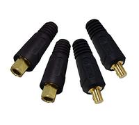 RIVERWELD TIG Welding Cable Panel Connector Plug & Socket Set DKJ35-50 & EDKL35-50 315Amp with Black Colour Dinse-Style Quick Fitting 4pcs