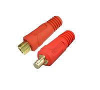 RIVERWELD TIG Welding Cable Panel Connector Plug & Socket Set DKJ35-50 & EDKL35-50 315Amp with Red Colour Dinse-Style Quick Fitting 2pcs