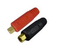 RIVERWELD TIG Welding Cable Panel Connector Socket EDKL10-25 200Amp with Black and Red Color Dinse-Style Quick Fitting 2pcs