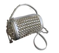 Rivet Bag For Girls - Polyester 18x11x10 cm | 2024 Punk Tote Rock Bags with Studded Detail, Handheld, Shoulder & Cŕossbody Styles | Ŷ2k 90s Fashion foř Women, Gìrls