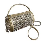 Rivet Bag For Girls - Polyester 18x11x10 cm | 2024 Punk Tote Rock Bags with Studded Detail, Handheld, Shoulder & Cŕossbody Styles | Ŷ2k 90s Fashion foř Women, Gìrls