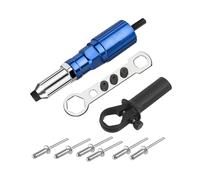 Rivet Gun Adapter Kit, Riveting Gun Head Tool for Cordless Drill, with 4 Rivet Head/Removable Handle/100pcsx4.0mm Studs