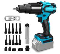 Rivet Gun Compatible with Makita Battery (Not Included), 2 in 1 Electric Rivet Nut Gun, Rivet Gun with Bits for M6 M8, Fits 2.4-4.8mm Rivets