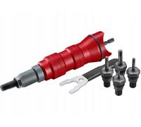 Fortum Rivet nut Attachment for Cordless Screwdriver & Drill I Riveter for Rivet Nuts Made of Aluminium, Steel & Stainless Steel I Blind Rivet Attachment for M3-M8 Nuts I Rivet Gun Adapter