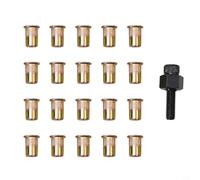 Rivet Nut Gun Tool Kit Protable Rivet Nut Tool Set Hand Riveter Nut Gun Kit with 20Pcs Nuts Included M3-4 M5 M6 M8 M10 Nut Tools with Carrying Case to Make The Work Easier(M6 20Pcs)