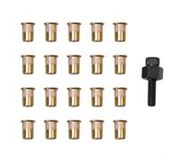 Rivet Nut Head and 20pcs Galvanized Nuts for M3 M5 M6 M8 M10 For Hand Riveting Tools Complete Repair Kit with Mandrel Tip (M10 20Pcs)