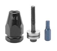 Rivet Nut Head M5 M6 M8 M10 Pneumatic Pull Setter Air Rivets Nut Gun Rivet Nut Head for Pneumatic Riveters(M6- Hex Straight Shank)