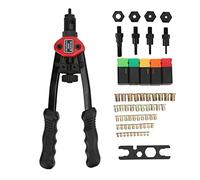 Rivet Nut Tool Kit | 12in Manual Riveter with M3 M4 M5 M8 Nuts | Ergonomic Hand Rivet Tool for Automotive Repair/Metalworking/DIY Projects