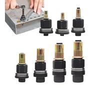 Rivet Nut Tool Kit | Carbon Steel Construction, 7-Piece Set, Compact 10×15×3 Cm Portable Case, Black Finish, Compatible With Hand Wrench And Electric Drill | Rivnut Installer Hardware