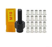 Rivet Nut Tool Kit with M3-M10 Mandrel Heads, 21-Piece Hand Riveter Set Including Aluminium Nuts and Storage Belt for Metal Repair(M10 20Pcs)