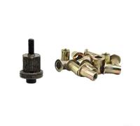 Rivet Nut Tool Mandrel Set with M5 M6 M8 M10 Aluminum Head and Galvanized Steel Threaded Inserts for Hand Riveter Replacement Tips(M5)