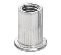 Rivet Nuts 30-200Pcs M3-M12 304 Stainless Steel Carbon Aluminum Flat Countersunk Head Rivet Nut Insert Nutsert Cap(Aluminum,M12 30Pcs)