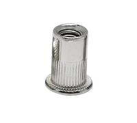 Rivet Nuts 5-20PCS Flat Rivet Nut 304 Stainless Steel Head Threaded Insert Nutsert Cap Rivets Nuts(M4 (20pcs))