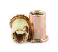 Rivet Nuts M10 Carbon Steel Metric Threaded Flange Nutsert Screws (M10-20pcs)