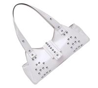 Rivet Punk Styles Armpit Shoulder Bag with Dumpling Shape PU Leather Underarm Purse for Women Seeking Trendy Fashion Fashionable PU Purse