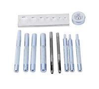 Rivet Setting Tool, 11 Pieces/set Leather Craft Snap Fastener Rivet Setting Punch Tools with Hole Punches
