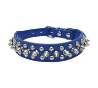 Rivet Spike Puppy Collars for Dogs Cats PU Leather Metal Buckle | Chew Proof Spiked Dog Collar for Small Medium Large Pets Like Frenchie Bulldog