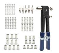 Rivet Tool Kits 86Pcs/Set M3-M8 Blind Hand Rivet Nuts Heavy Duty Nut Threaded Insert Tool Riveter with Riveting Household Repair Tools