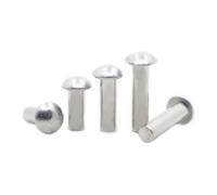 Rivets, Aluminum Alloy Solid Round Head Self-plugging Multiple Sizes GB867 Pack Of 205pcs(25mm,M5 20pcs)