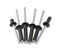 Rivets Assortment, Blind Rivet Black Aluminium Dome Round Head Pop Open Hollow Pull Multiple Sizes(12mm,50Pcs (M2.8))