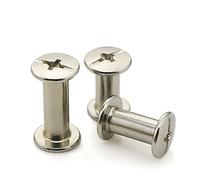 Rivets,Chicago Screws, 10pcs M5*5/6/8/10/12/15/16/20/25/30mm Nickel Plated Screws Snap Rivet Books Butt Screw Photo Album(16mm)