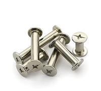 Rivets,Chicago Screws, 20pcs M5*4/5/6/8/10/12/15/20mm Screw Snap Rivet Book Butt Screw Photo Album Binding Post Screws(10mm)