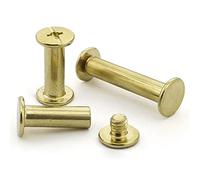 Rivets,Chicago Screws, 5/10/20/50pcs Album Purse Copper Plated Binding Screw Leather Rivets M5 X 6mm-100mm(M5 X 45mm5pcs)