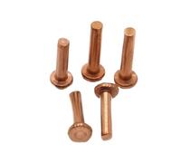 Rivets, GB109 Copper Solid Knock Flat Head M1.5-M8 3-40mm(8mm,M3 10pcs)