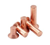 Rivets, GB869 DIN661 Copper Countersunk Head Solid Golden Multiple Sizes Pack of 90 Pieces(16mm,M5(2pcs))