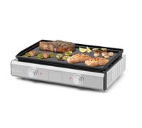 Dual Zone Plancha, Cast Iron Plate, Meat, Vegetables, Fish, Seafood, 1800W Riviera & Bar Silver One Size