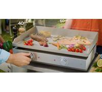 Riviera & Bar Riviera&bar 1280 Stainless Steel Electric Bbq Grill Plancha 2 Separate Adjustable Temperature Controls Cooks For Up To 16 People