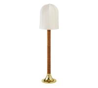 Riviera Dome Floor Lamp - Rattan & Brass