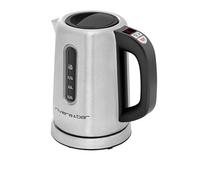 Riviera-et-Bar BBT350 Adjustable Temperature 1L Silver Stainless Steel Kettle with 11 Temp Settings, 30 Min Warm Stay, Auto Temp Memory, Deactivatable Sound Signals