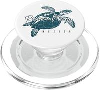 Riviera Maya Mexico Sea Turtle Surfer Scuba Diving Vintage PopSockets PopGrip for MagSafe