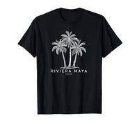 Riviera Maya Mexico Vacation Tee Yucatan Vintage Palm Tree T-Shirt