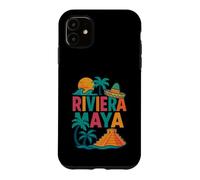 Riviera Maya Souvenir Mexico Beach Travel Icons Retro Case for iPhone 11